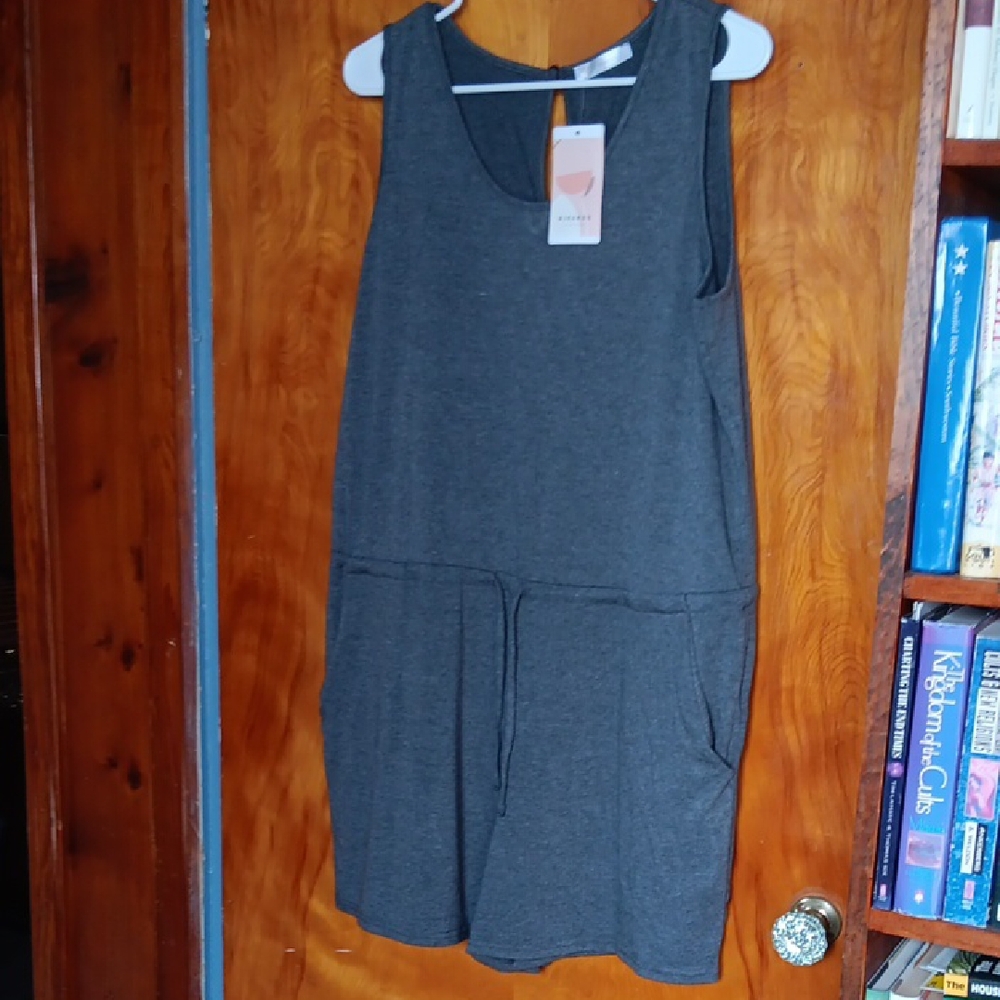 Stylish Gray Sleeveless Romper